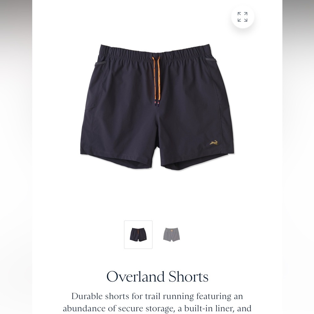 Tracksmith Overland Navy Athletic Shorts